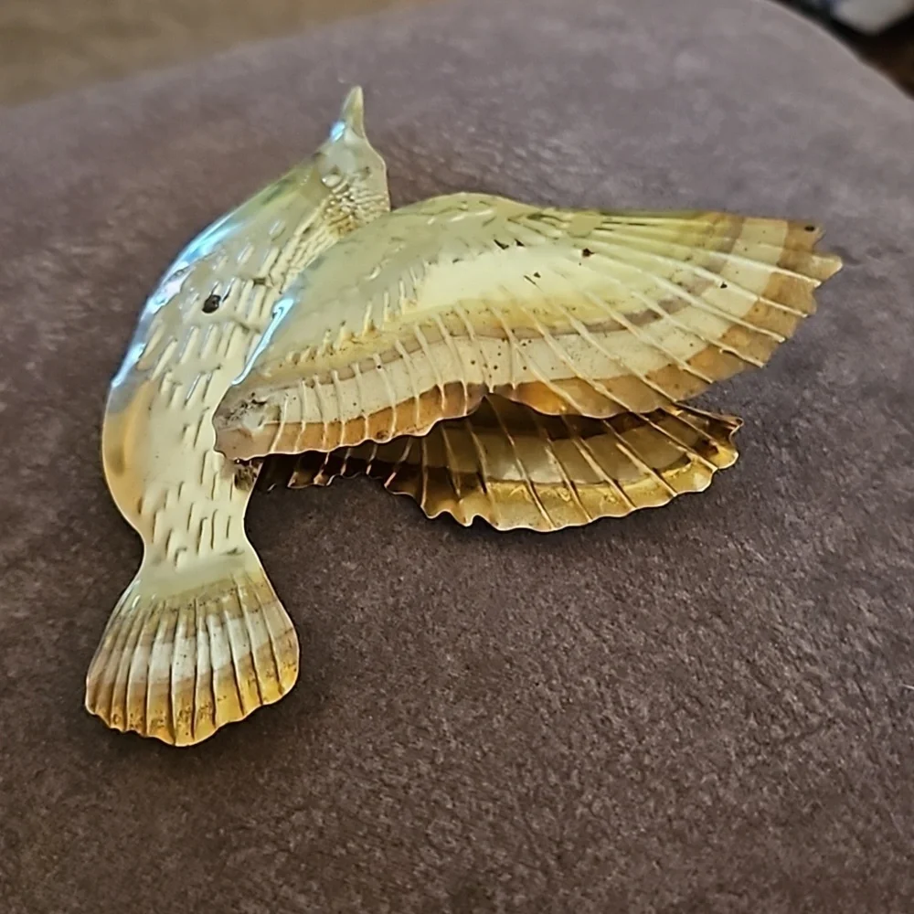 3/$30 Vintage 1980s Brass Bird Wall Hanging